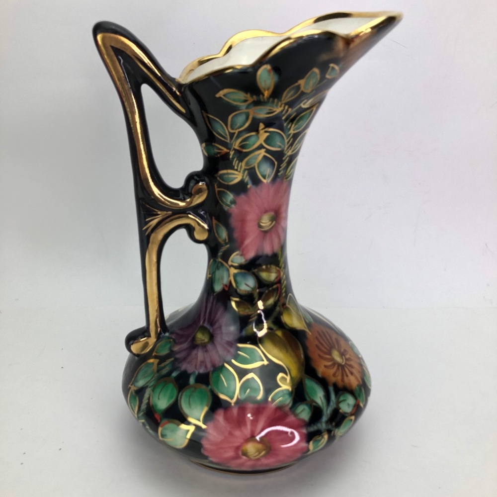 Vintage Belgium Vase-Pitcher Hand Painted